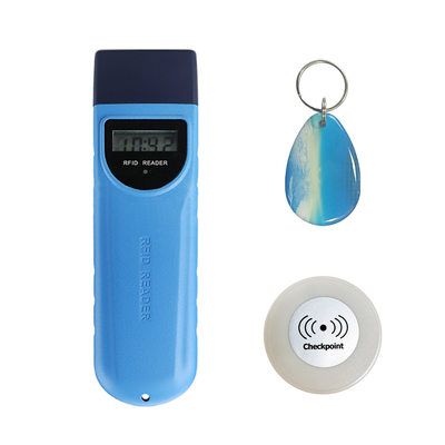 Clock Digital Guard Tour System LED Display Flash RFID Scanner